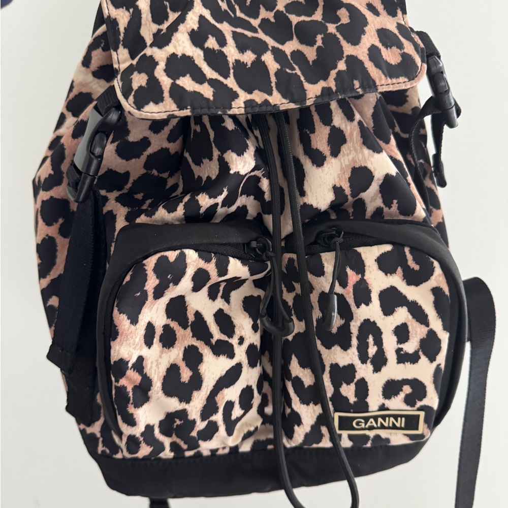 Ganni Small Leopard Print Backpack - Picture 12 of 14